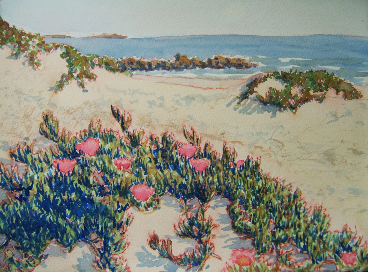 Ice Plant/sur la plage by Karen Blanchet 