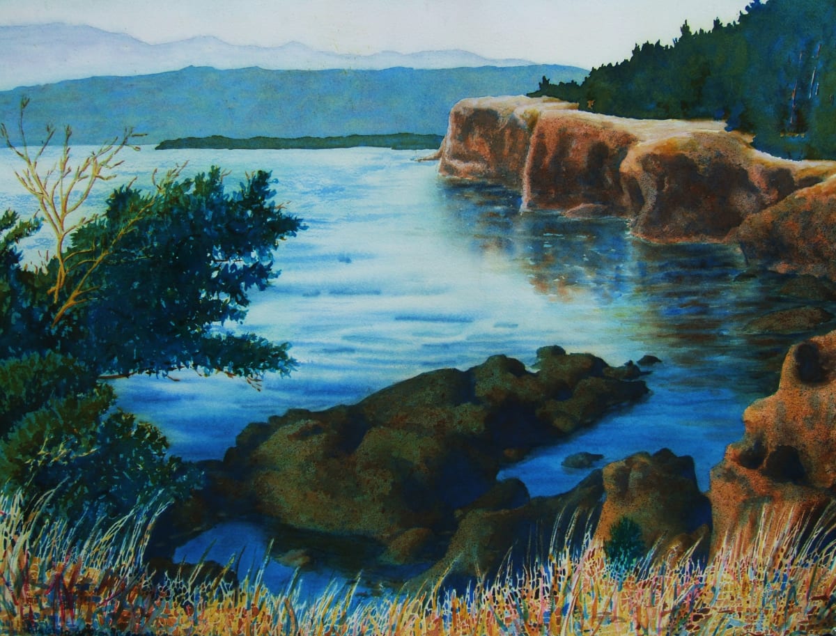 Sheltered-Hornby Island (Diptych) by Karen Blanchet 