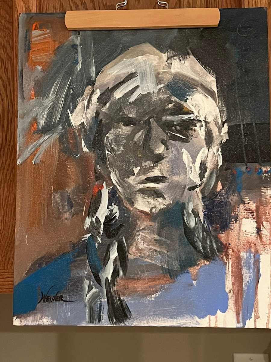 Honoring The Sacred by Elaine Weiner-Reed  Image: Portrait of Henry Niese, Artist (Deceased). Homage to Uncle Henry.