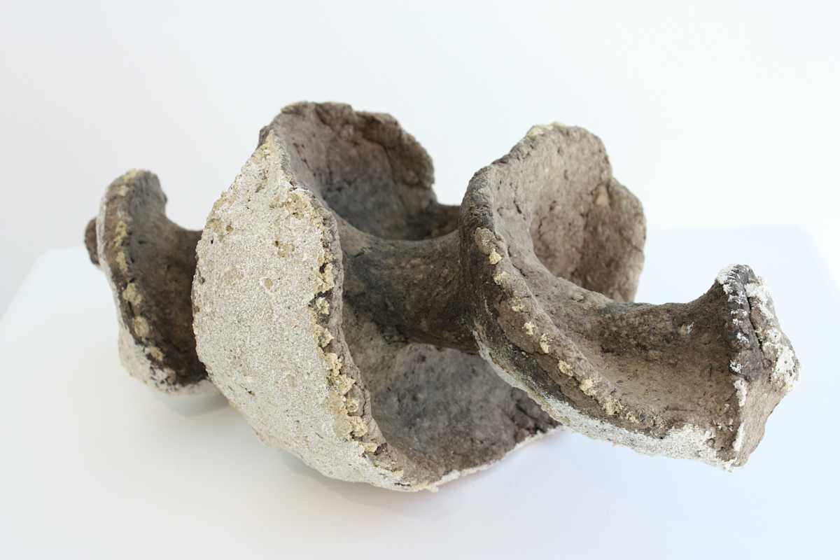 Broken by Nicole Steenhof  Image: cardboard, limestone, rice flour