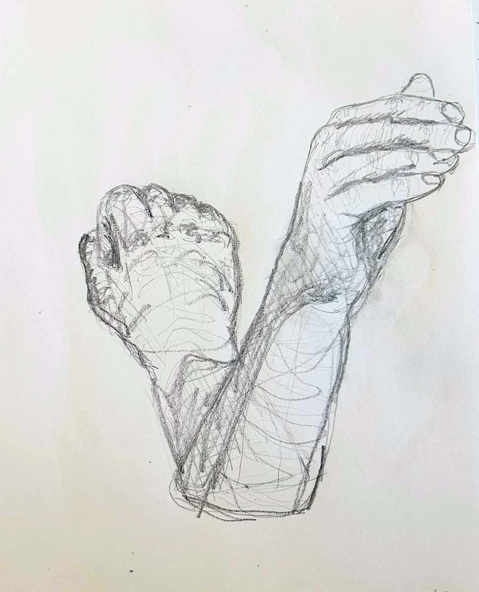 Hand Study X 2 by Sam Borden 