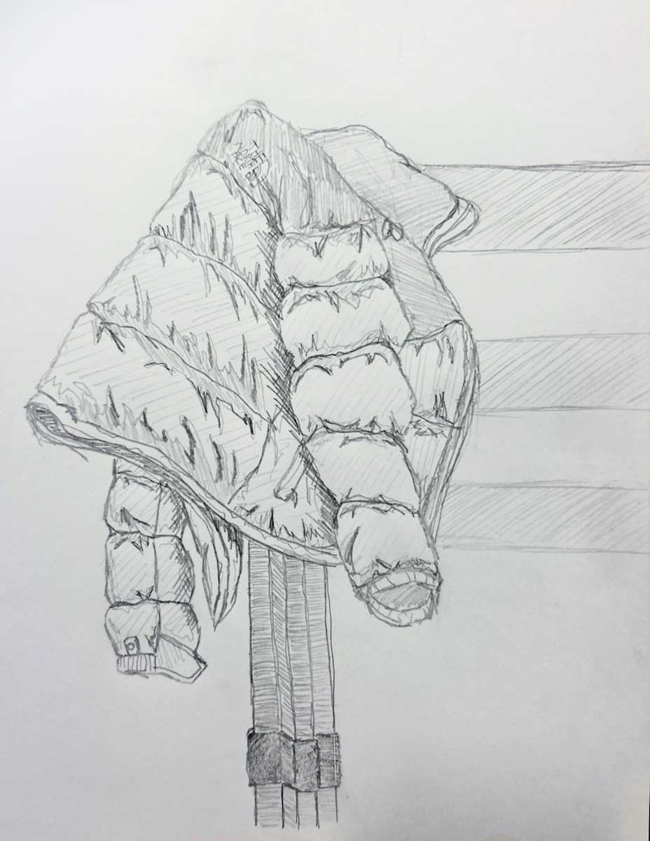 Hanging Coat by Sam Borden  Image: Drawing of my coat 
