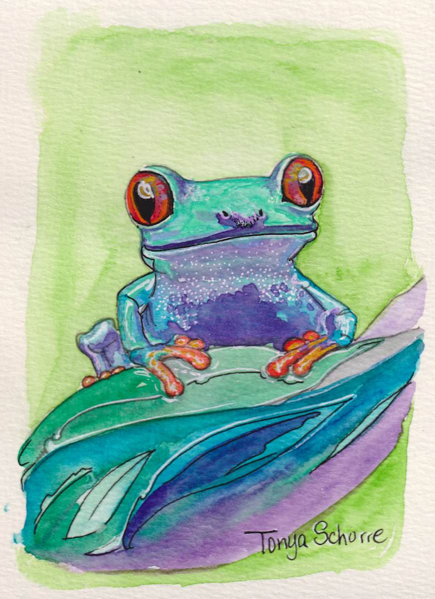 Neon Frog by Tonya Schorre 