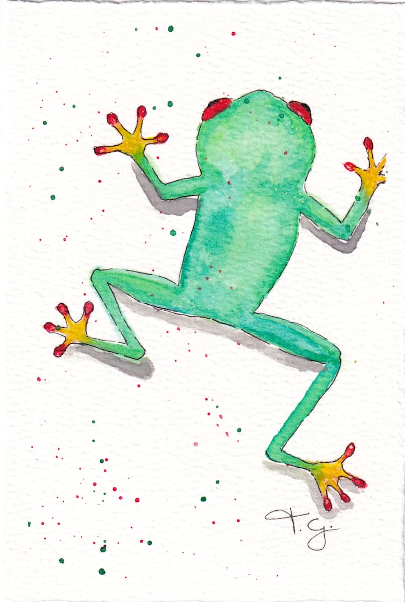 Whimsical Tree Frog by Tonya Schorre 