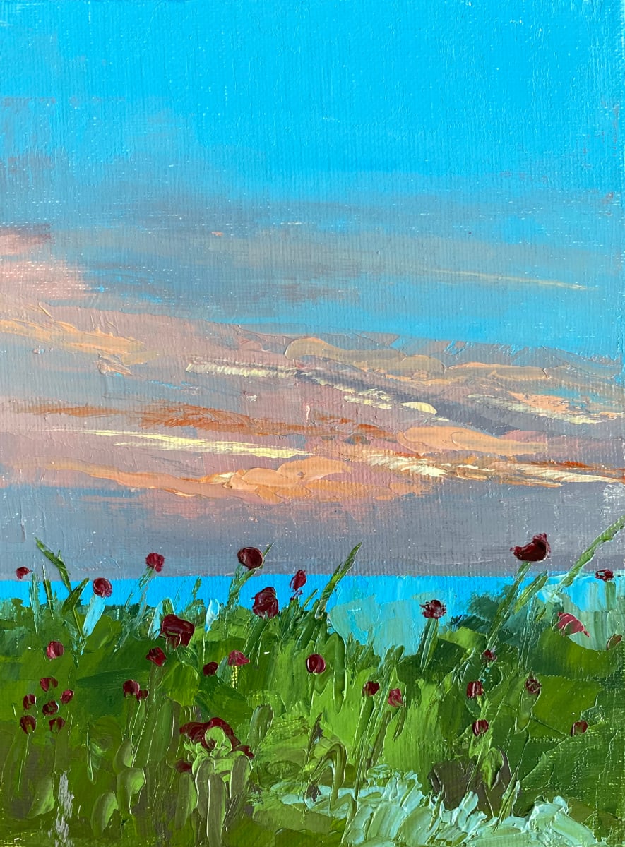 Flowers at the Beach by Phyllis Sharpe 