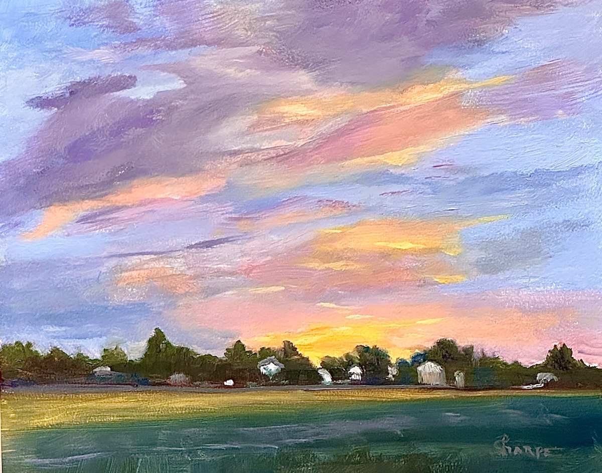 Sunset from the Inlet by Phyllis Sharpe 