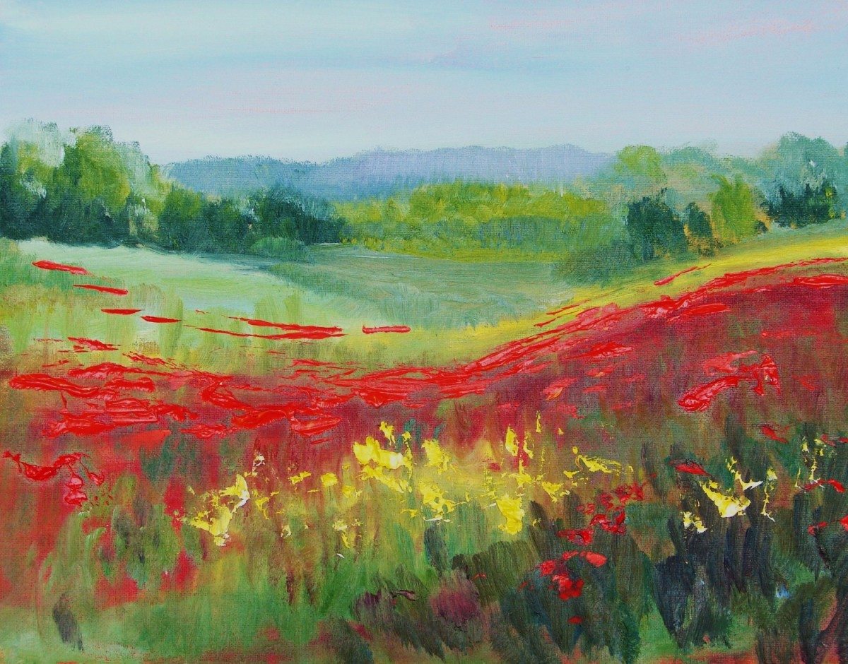 Italian Poppy Fields by Phyllis Sharpe 