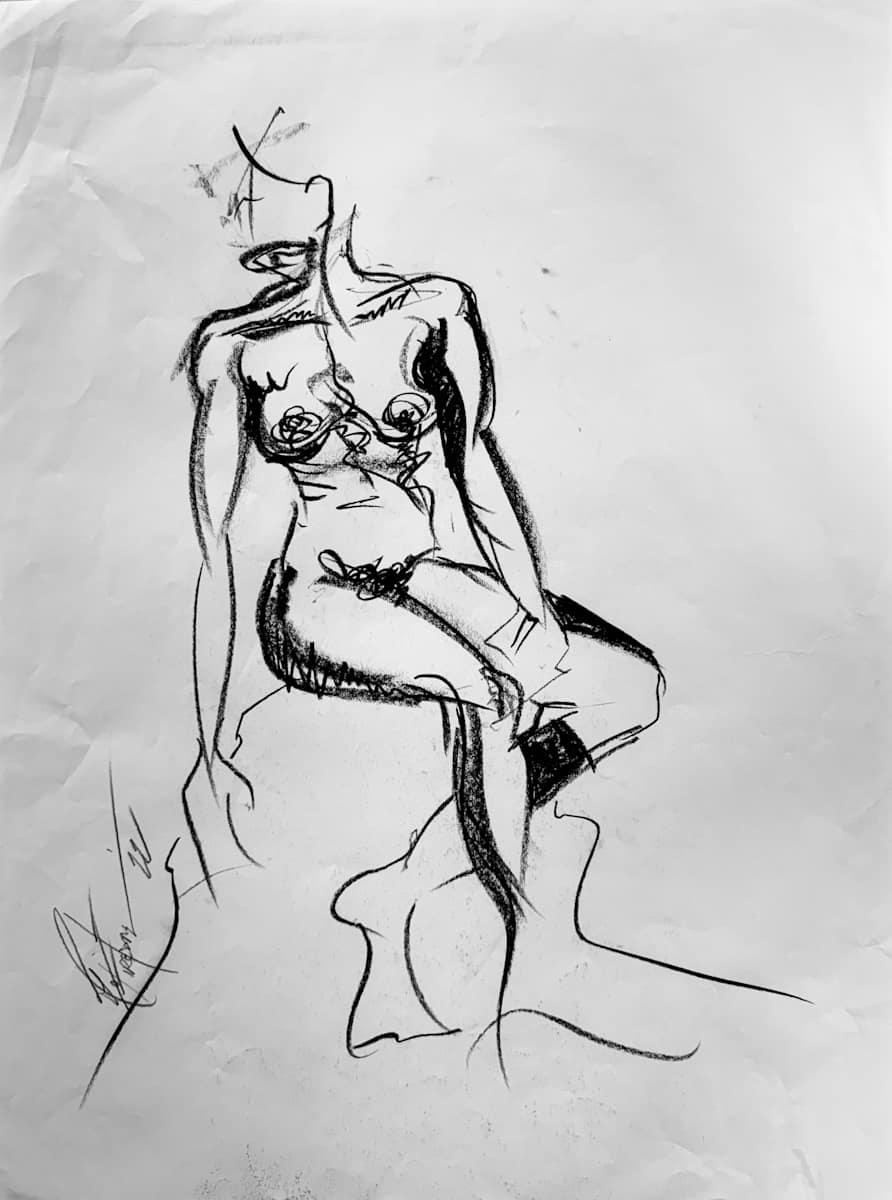Nude Sketch No.6 by Robbi Firestone 