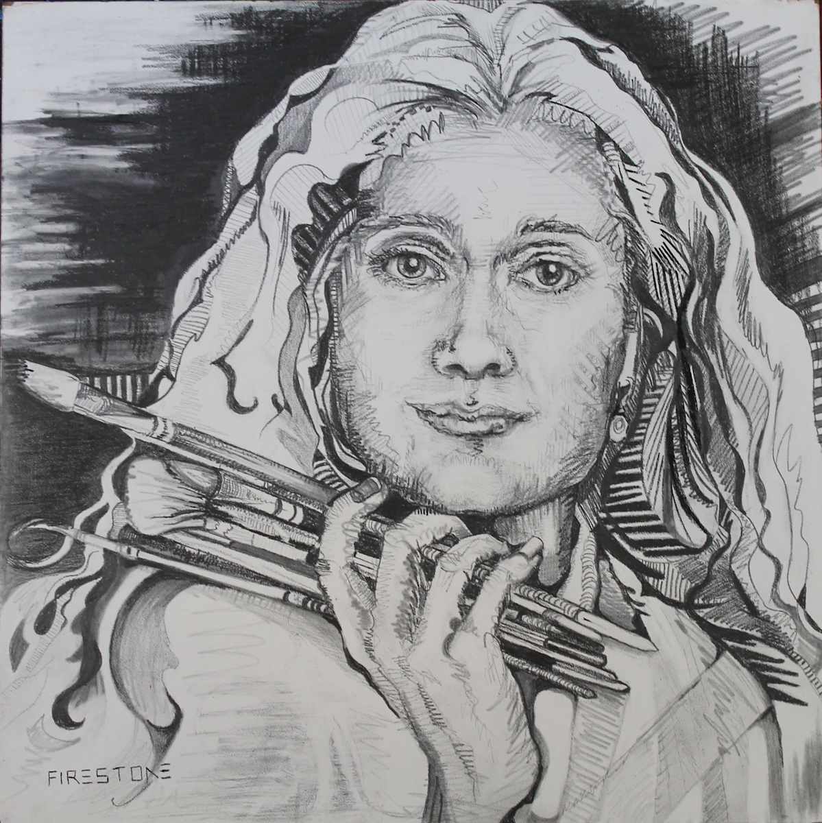 Artist Self Portrait by Robbi Firestone, Image 1.