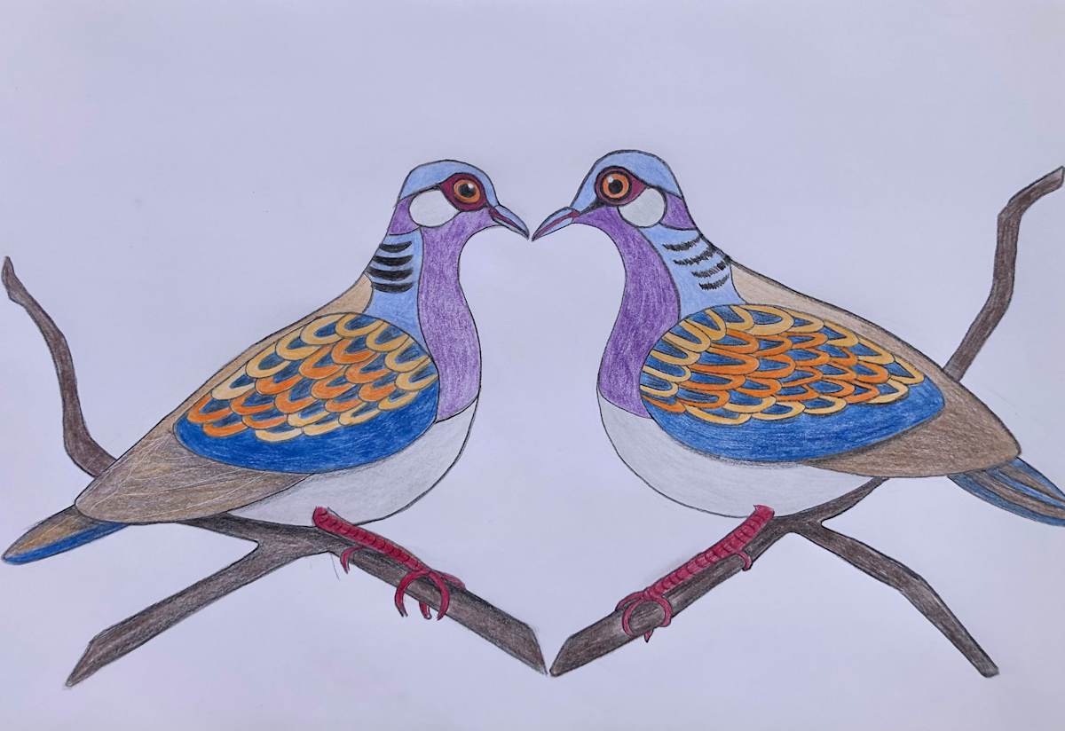 Two Turtle Doves by Betsy Horn, Image 1.