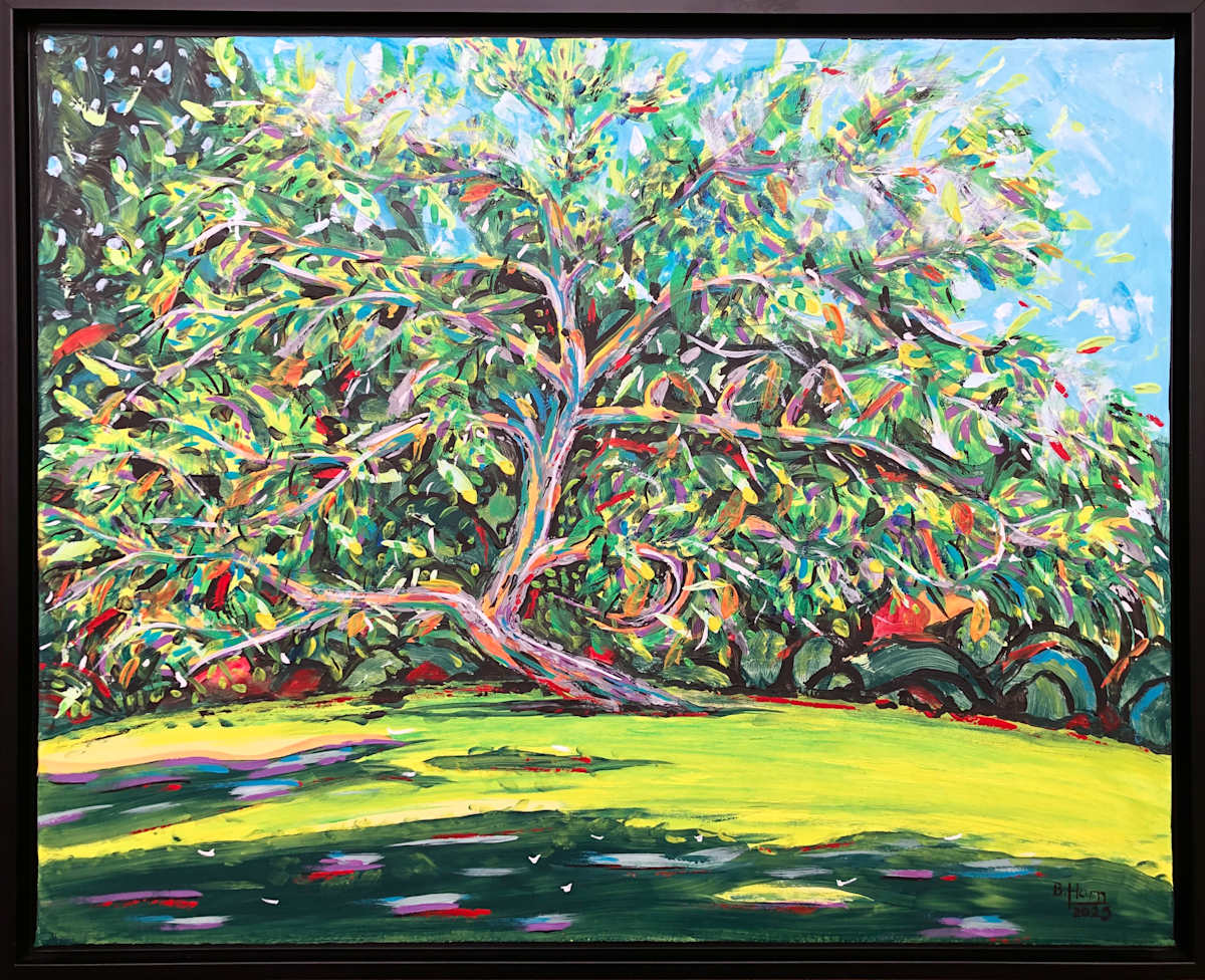 The Parrish's Mesquite Tree by Betsy Horn  Image: The Parrish's Mesquite Tree - Framed Image