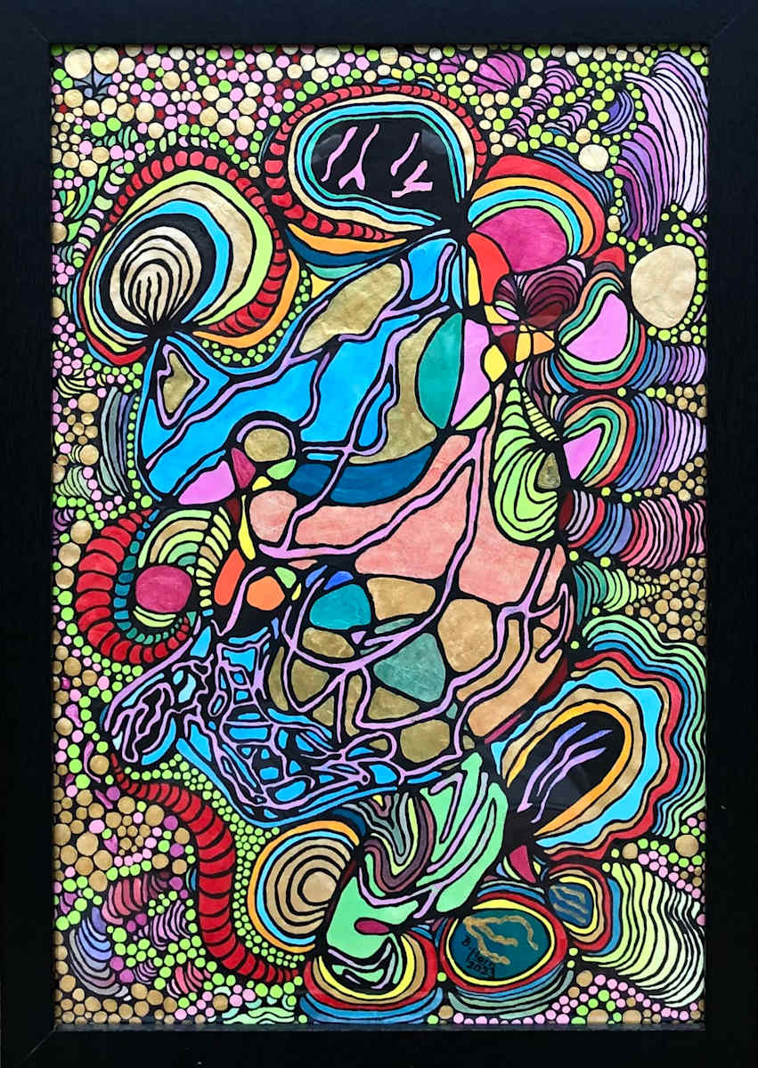 Dune:  Color Worms by Betsy Horn  Image: Dune:  Color Worms - Framed Image