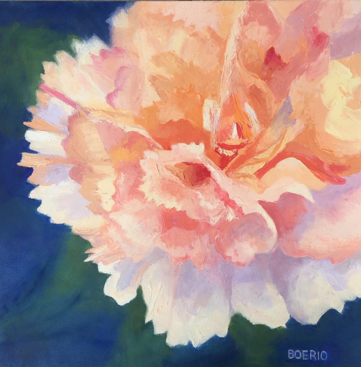 Inside the carnation (24 x 24") by Carrie Lacey Boerio, Image 1.