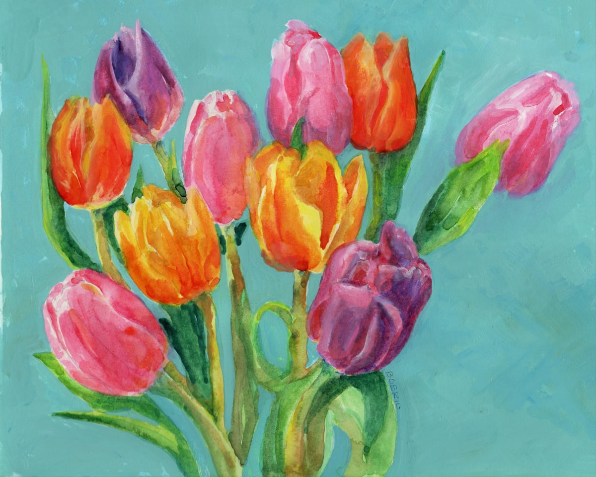 Tulip Bouquet (8x10") by Carrie Lacey Boerio 