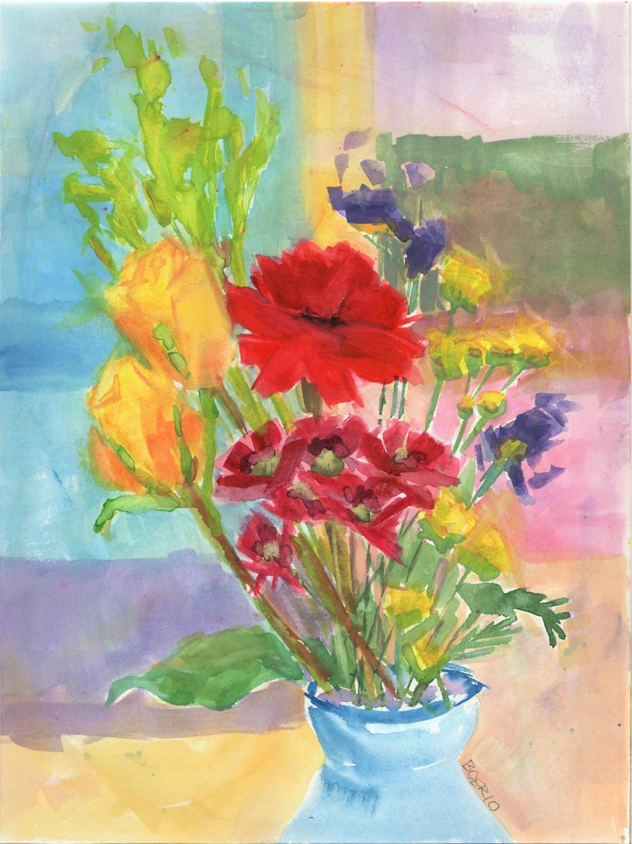Kitchen Bouquet (framed) by Carrie Lacey Boerio, Image 1.