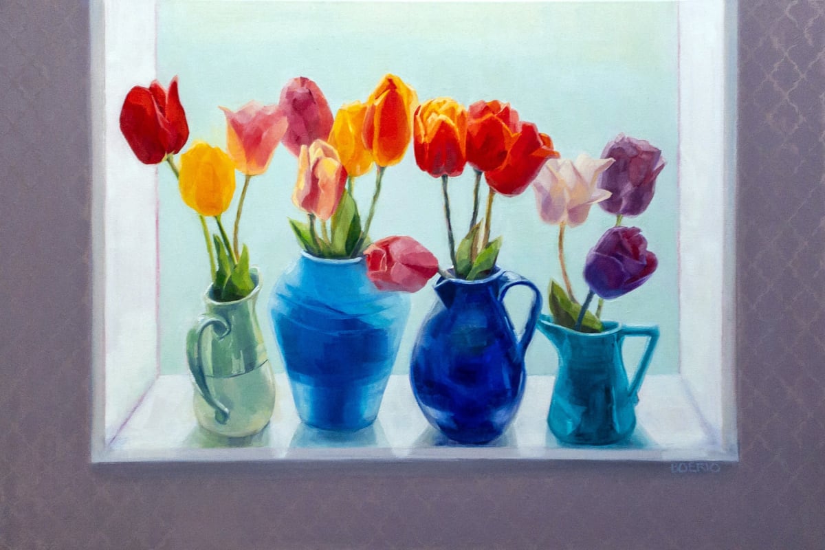 Fresh-Picked Tulips by Carrie Lacey Boerio  Image: "Fresh-Picked Tulips" original art by Carrie Lacey Boerio