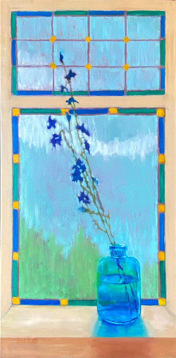 Mansion Studio Blues (framed) by Carrie Lacey Boerio, Image 1.