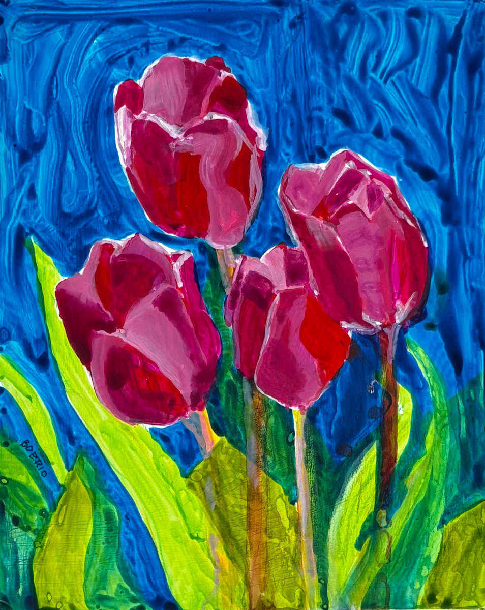 Tulips in Ink by Carrie Lacey Boerio, Image 1.