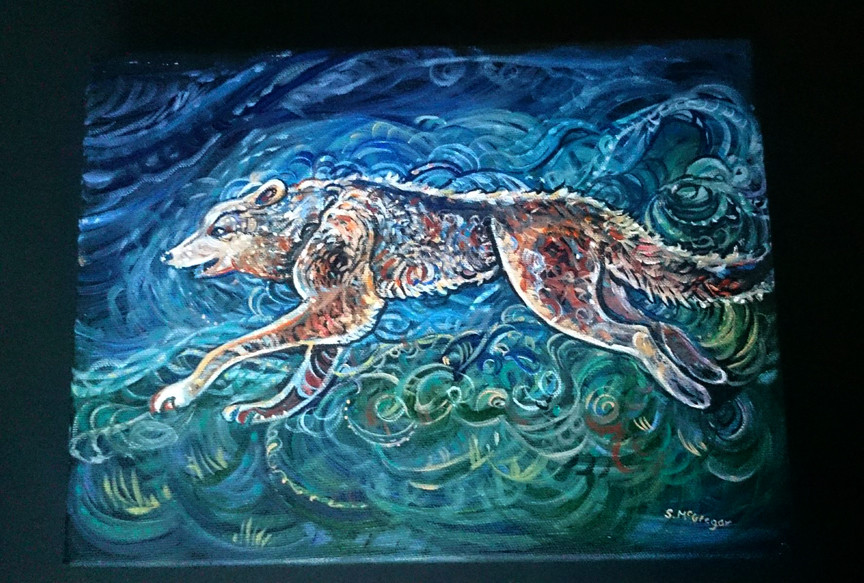 Nighttime Wolf by Stephanie McGregor 