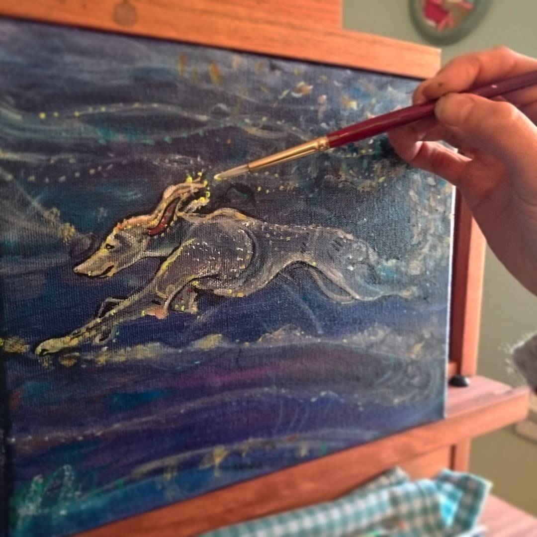 Running Saluki  by Stephanie McGregor 