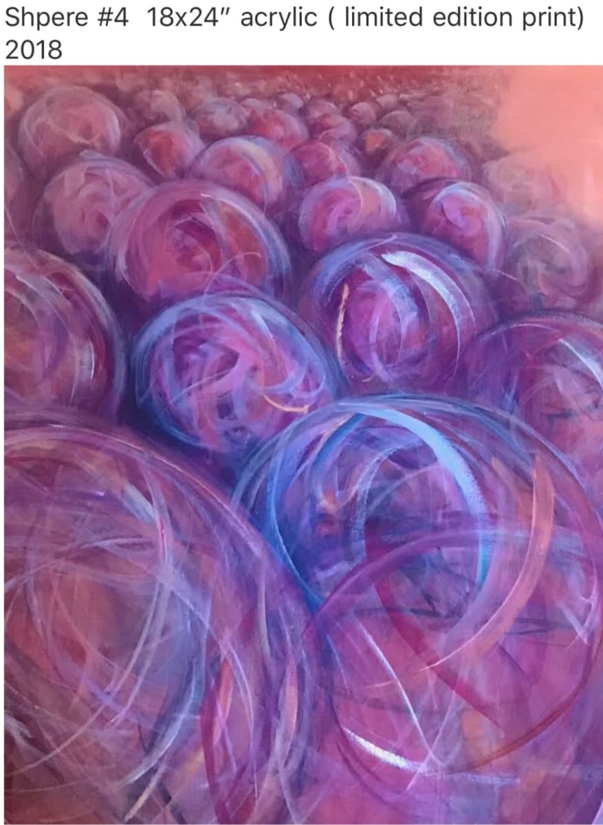 Sphere series #4  acrylic. 30x30'' ,2018 by renee brown 