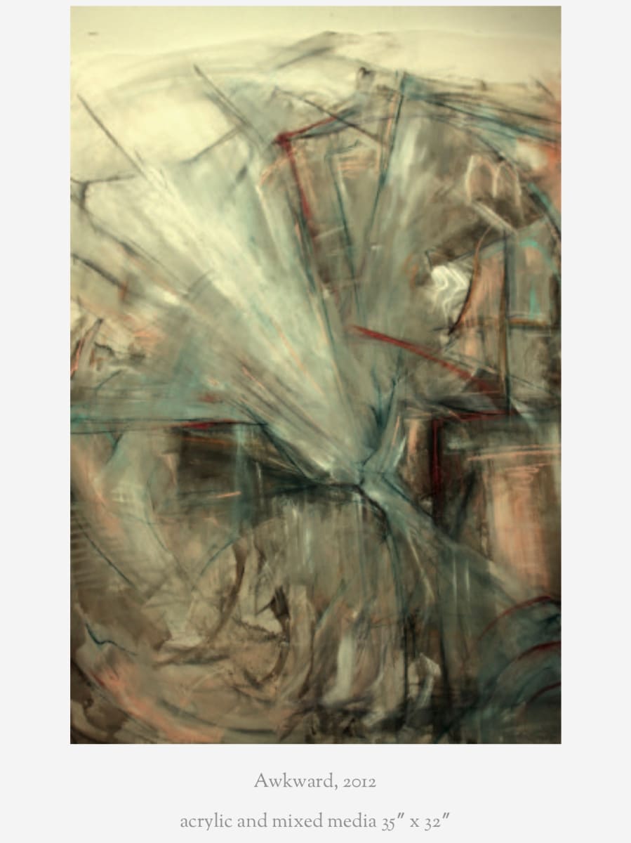 Awkward  acrylic  24x30"2012 by renee brown 