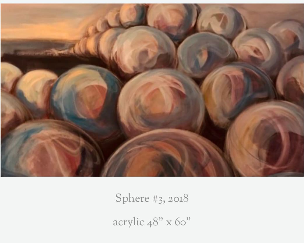 landscape sphere   48x60'' 2018 by Renee brown 