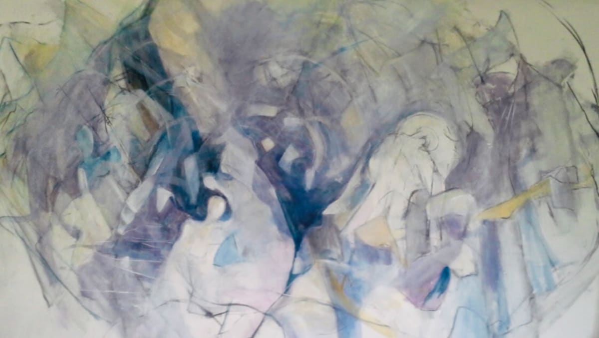 Early rock scape, acrylic  2011 by Renee brown 