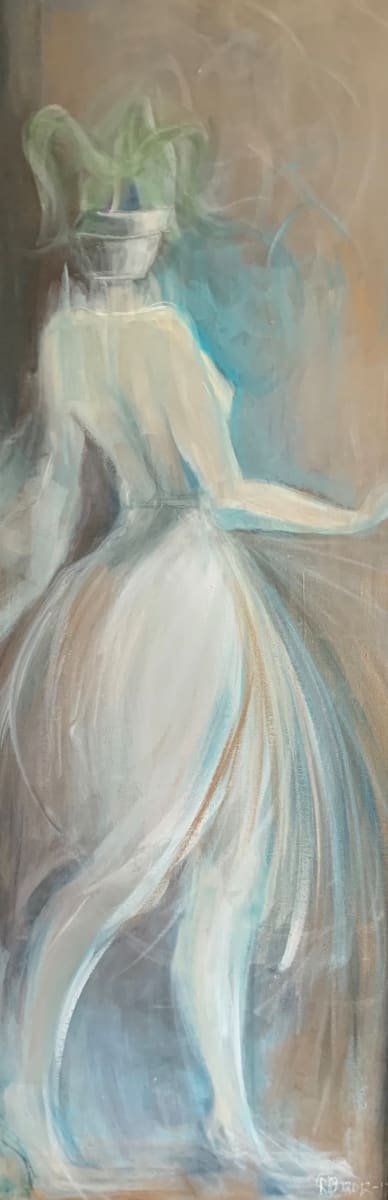 walking in conciousness  acrylic  12x30' 2012 by Renee brown  Image: Inspired from a dream