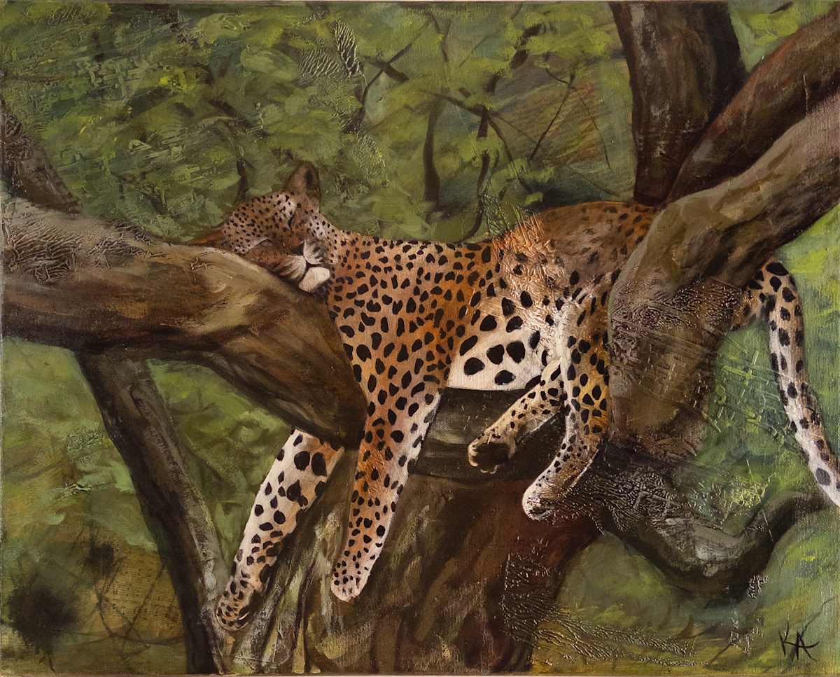 The Peaceful Pause by Katheryn Anne  Image: Mixed Media Oil Painting