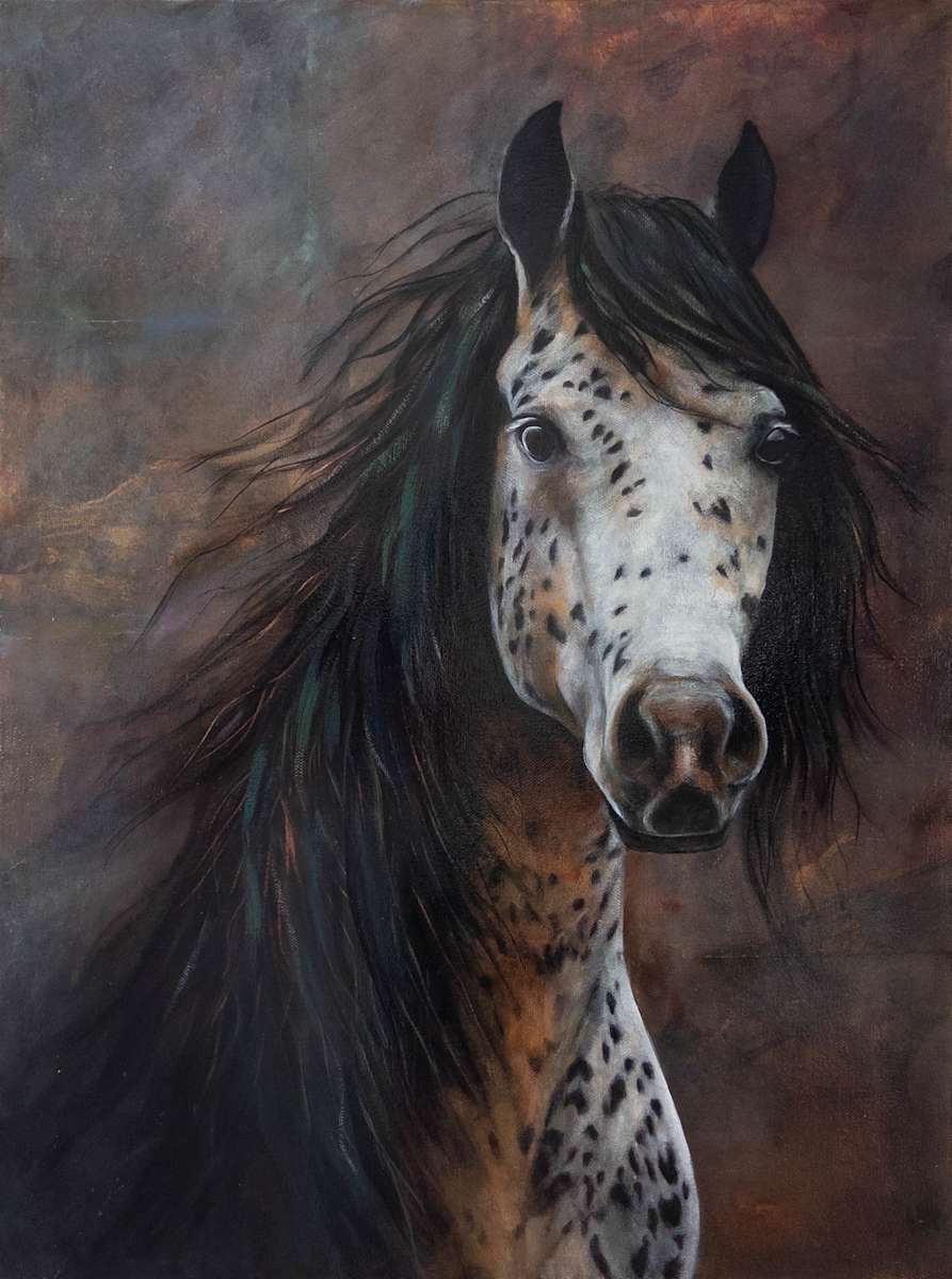 Untamed Spirit by Katheryn Anne Hande  Image: “Untamed Spirit” — oil over copper leaf, celebrating strength, freedom, and resilience. 