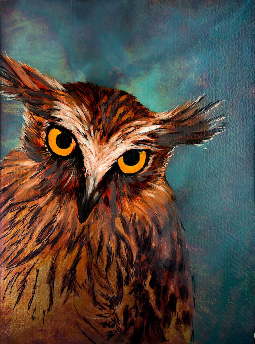 Buffy Fish Owl No. 1 by Katheryn Anne Hande, Image 1.