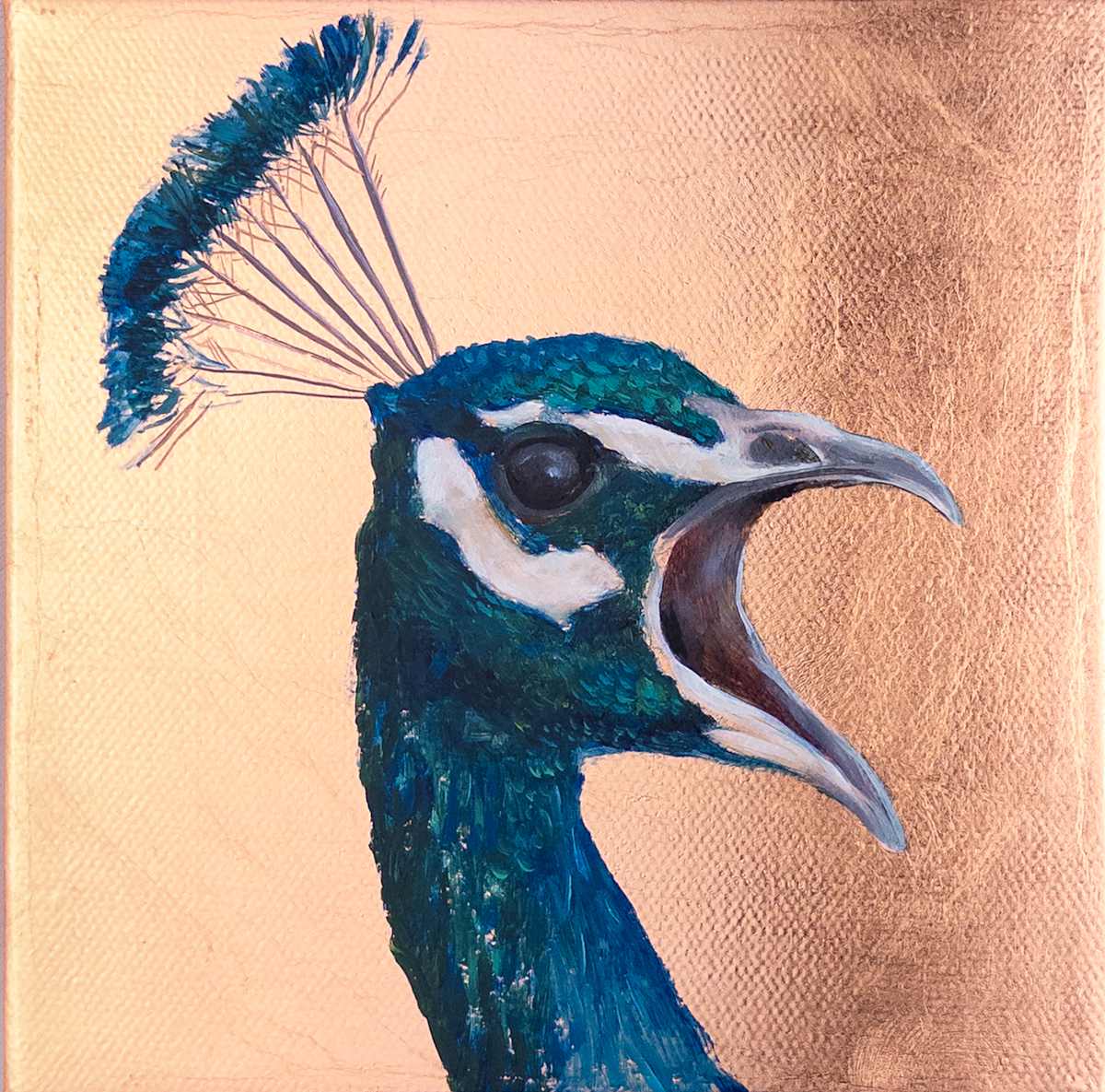 Boldly Speak Your Brilliance by Katheryn Anne Hande  Image: Boldly Speak Your Brilliance — A vibrant peacock expressing its presence with confident, colorful voice.