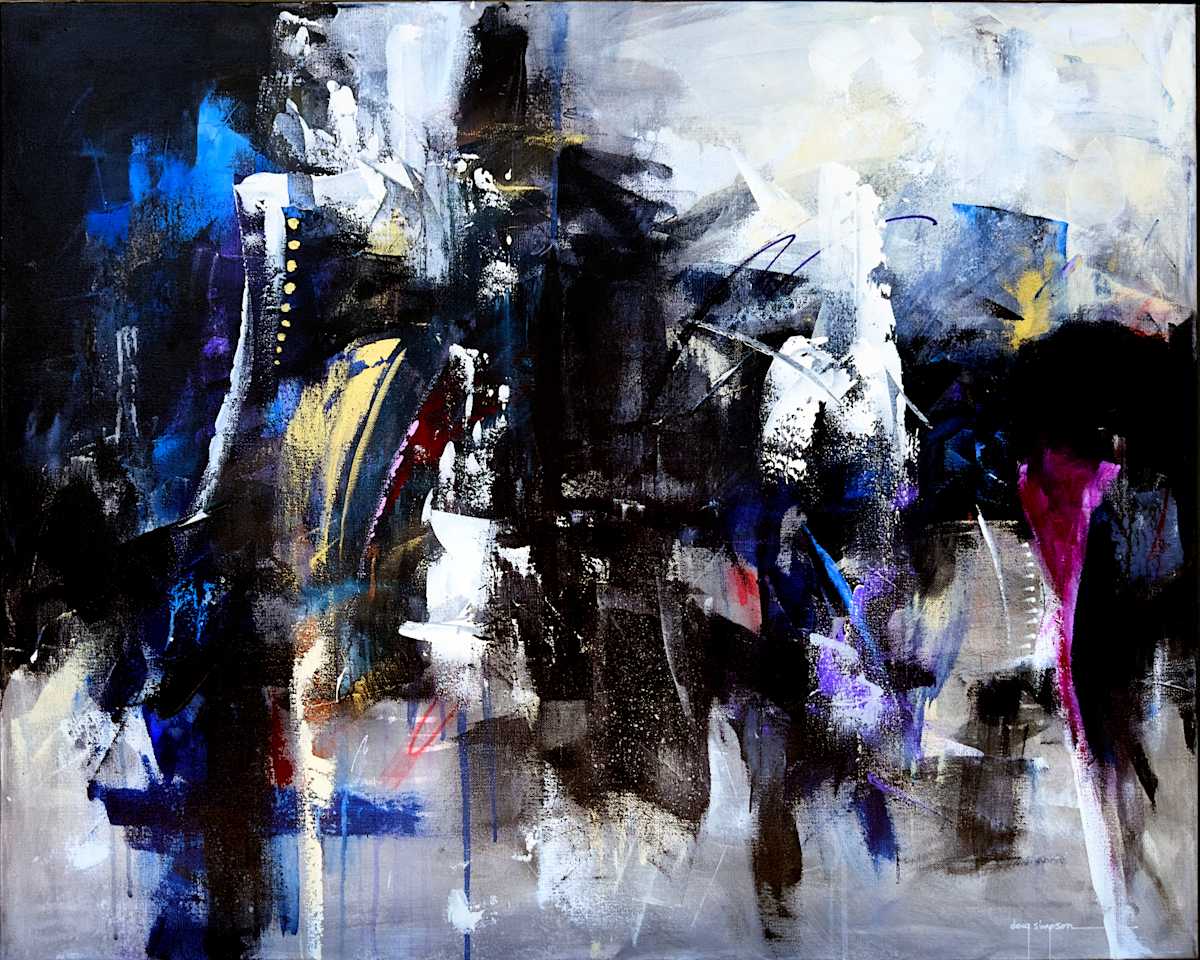 Late Afternoon Waterfalls by Abstract Art by Doug Simpson 