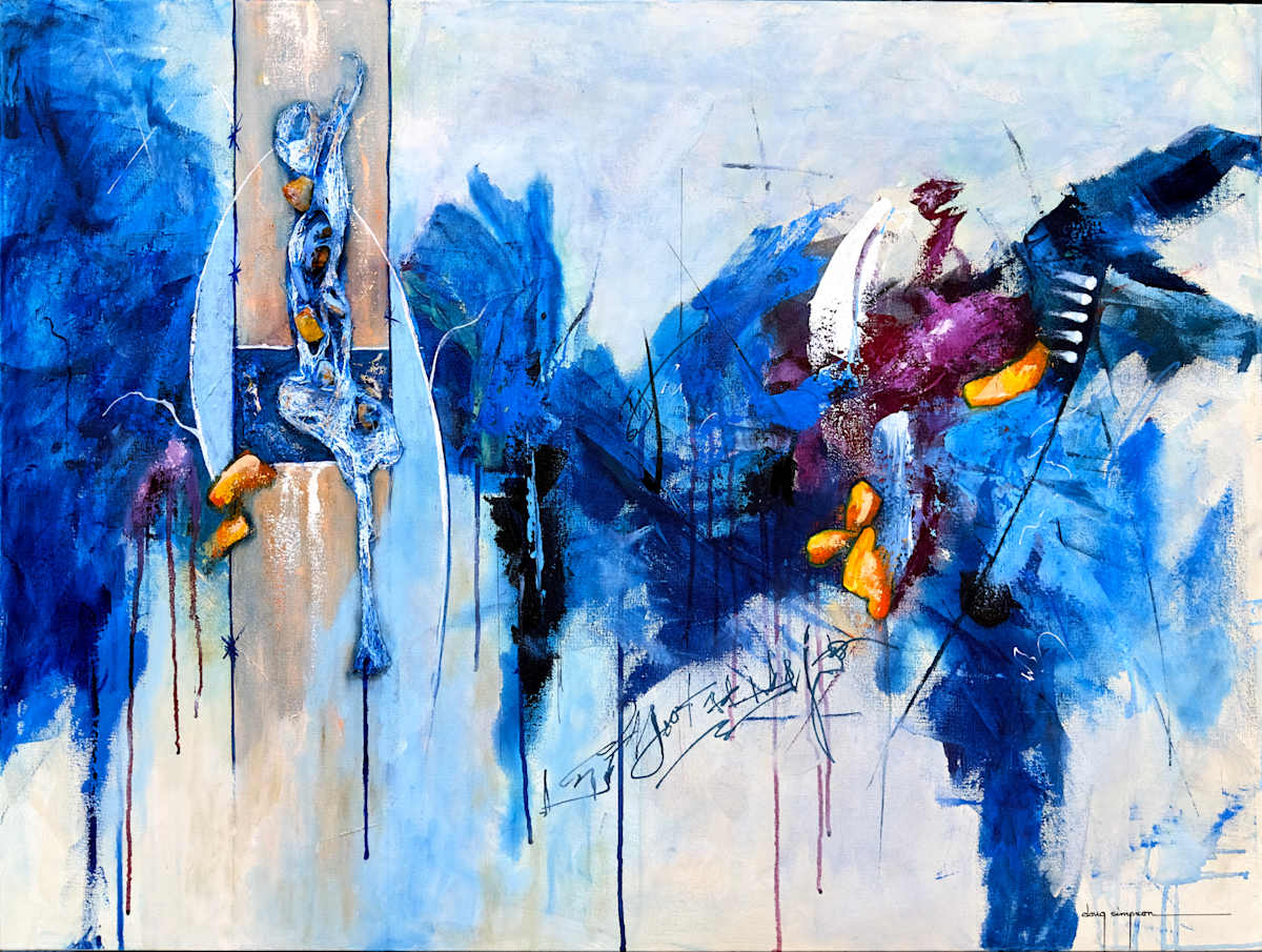 Vocal Blues by Abstract Art by Doug Simpson 