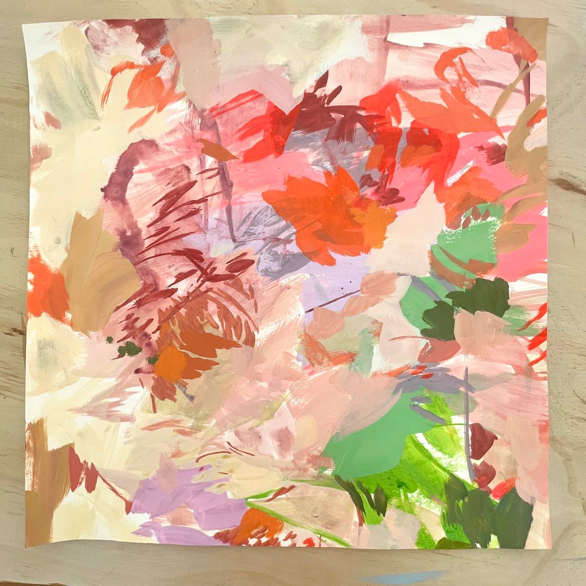 Red Bouquets Commission 2 by Gretchen Warsen 