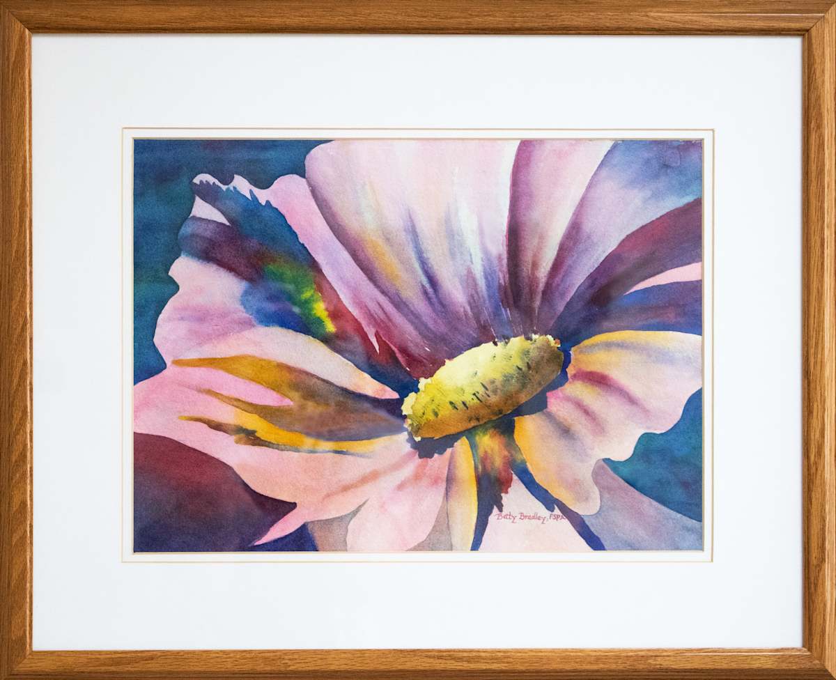 Pink Flower with Yellow Center by Betty Bradley, FSPA 