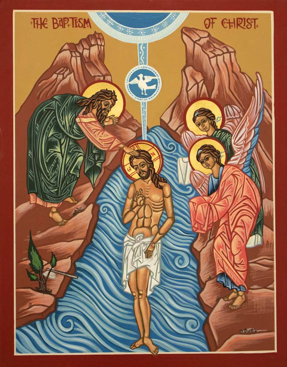 Baptism of Christ by Maryam Gossling, FSPA, Image 1.
