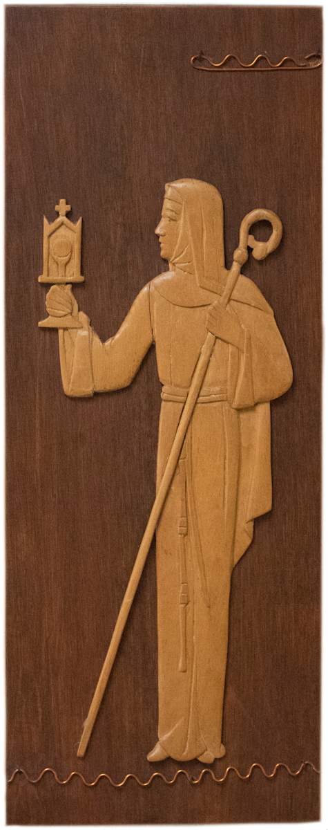 Bas-Relief of St. Clare by Gervina Schilling, FSPA 