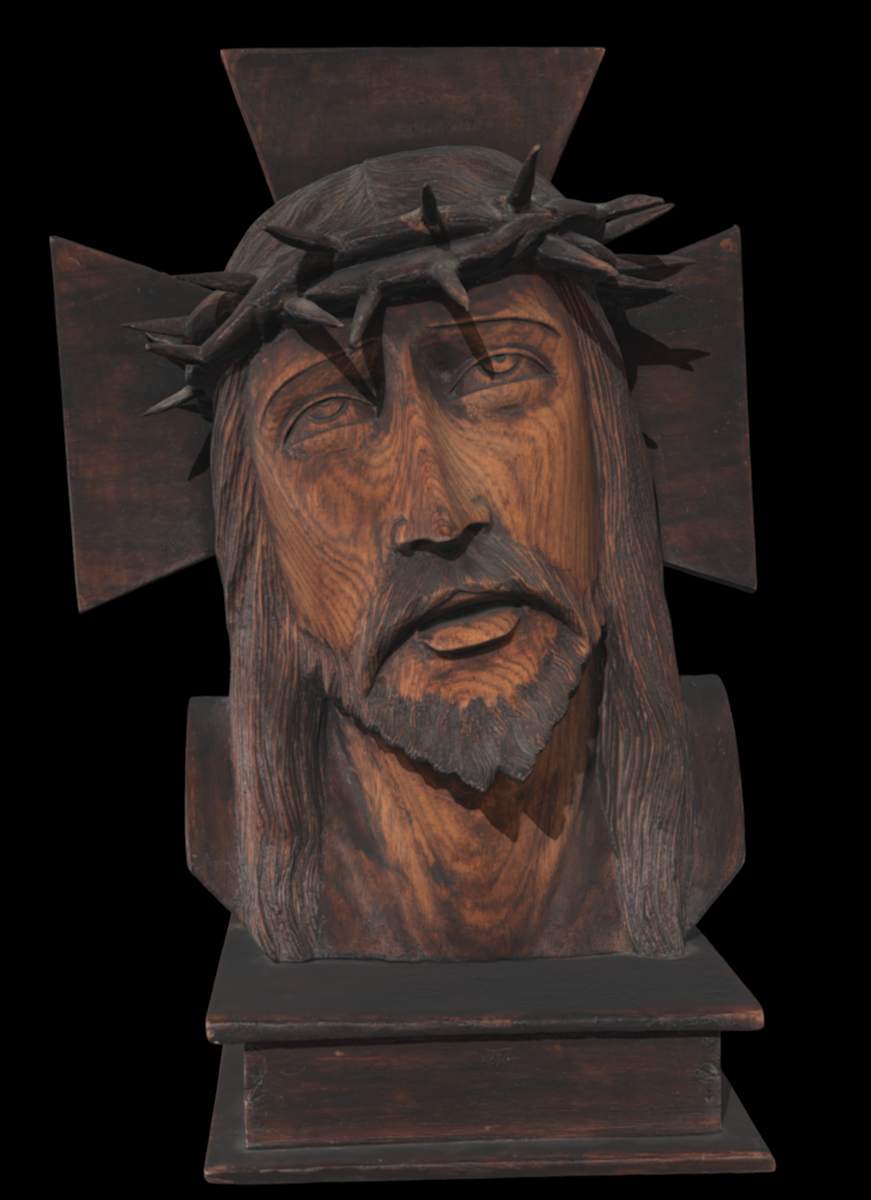 Crown of Thorns Christ, Bust by Marietta Hackner, FSPA, Image 1.