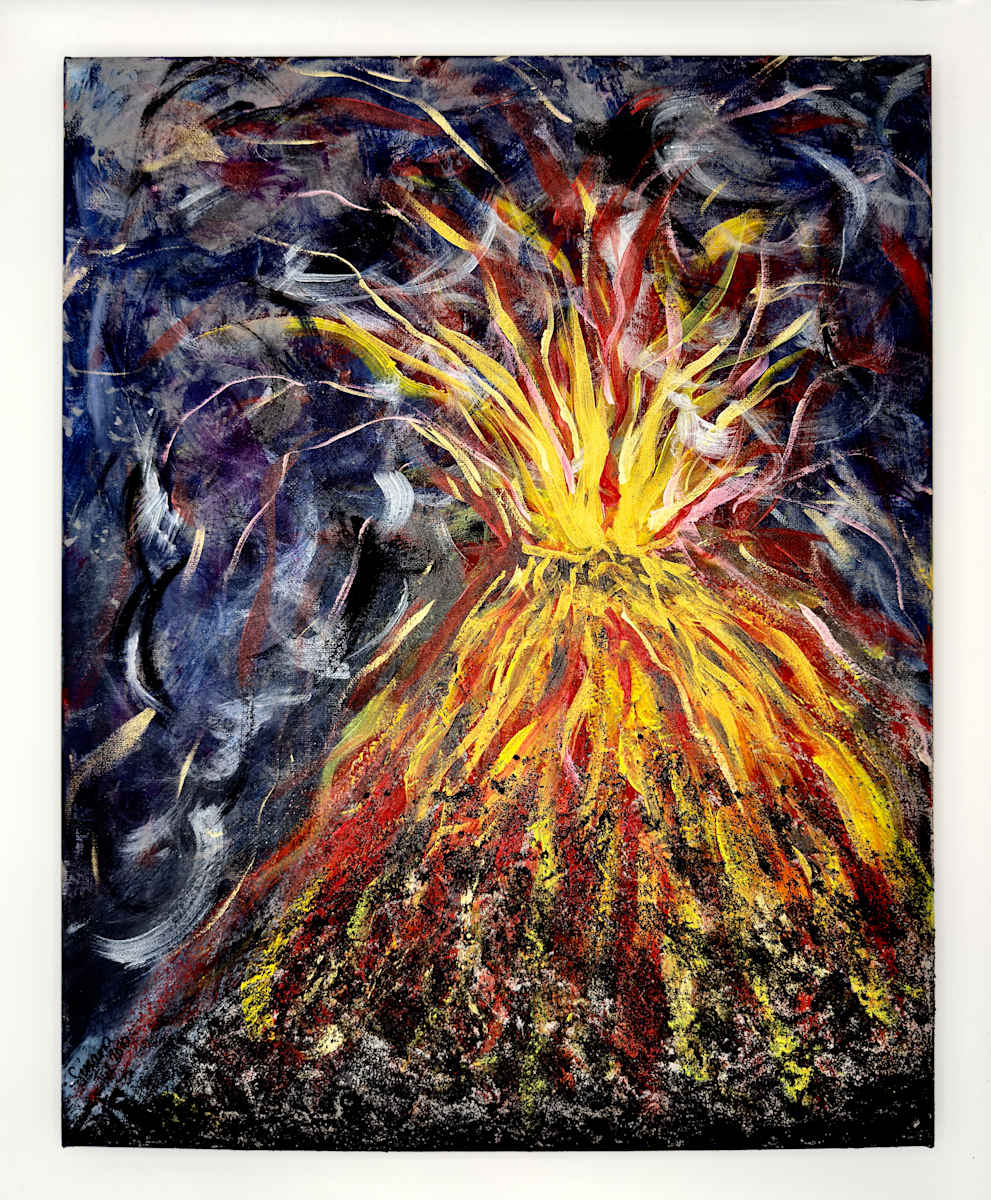 Volcán by SUSANA K. MARSCH  Image: Where fire meets sky — the earth’s fierce heartbeat unleashed.