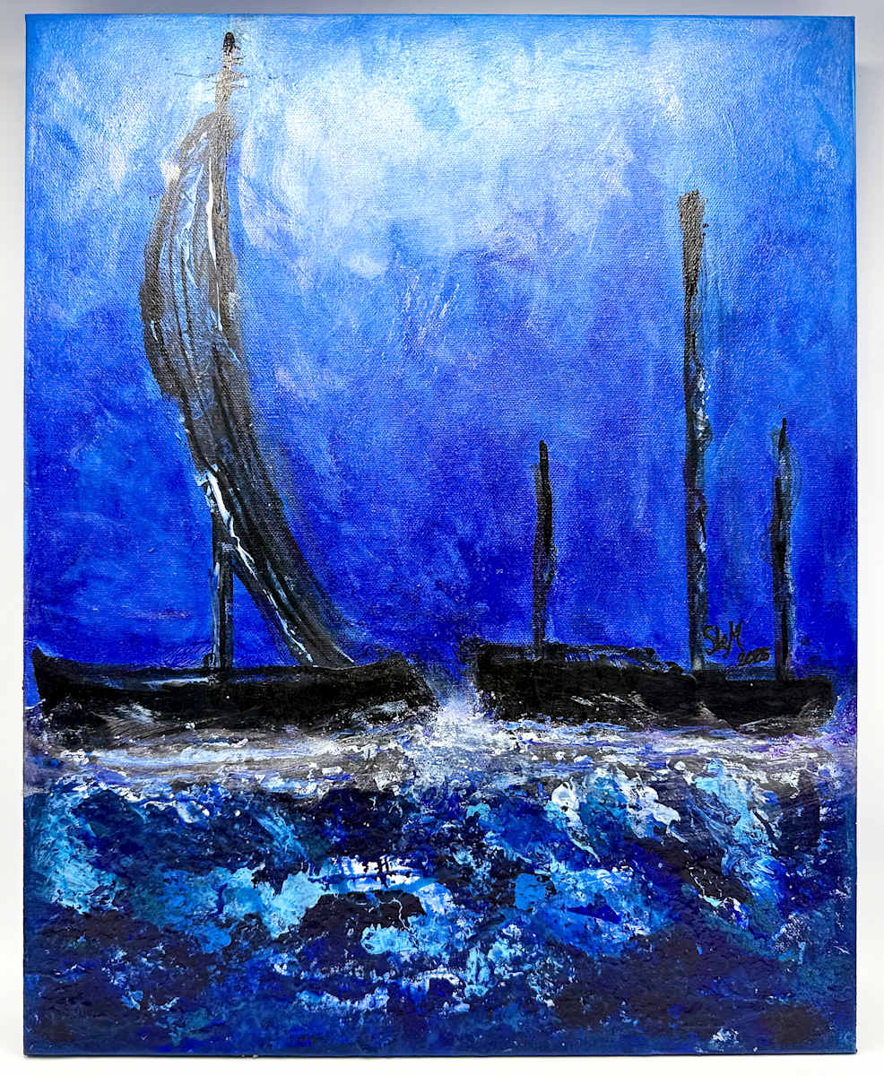 Witchfire by SUSANA K. MARSCH  Image: Haunted vessels on moonlit waters — where the sea keeps its secrets and the night breathes with old magic.