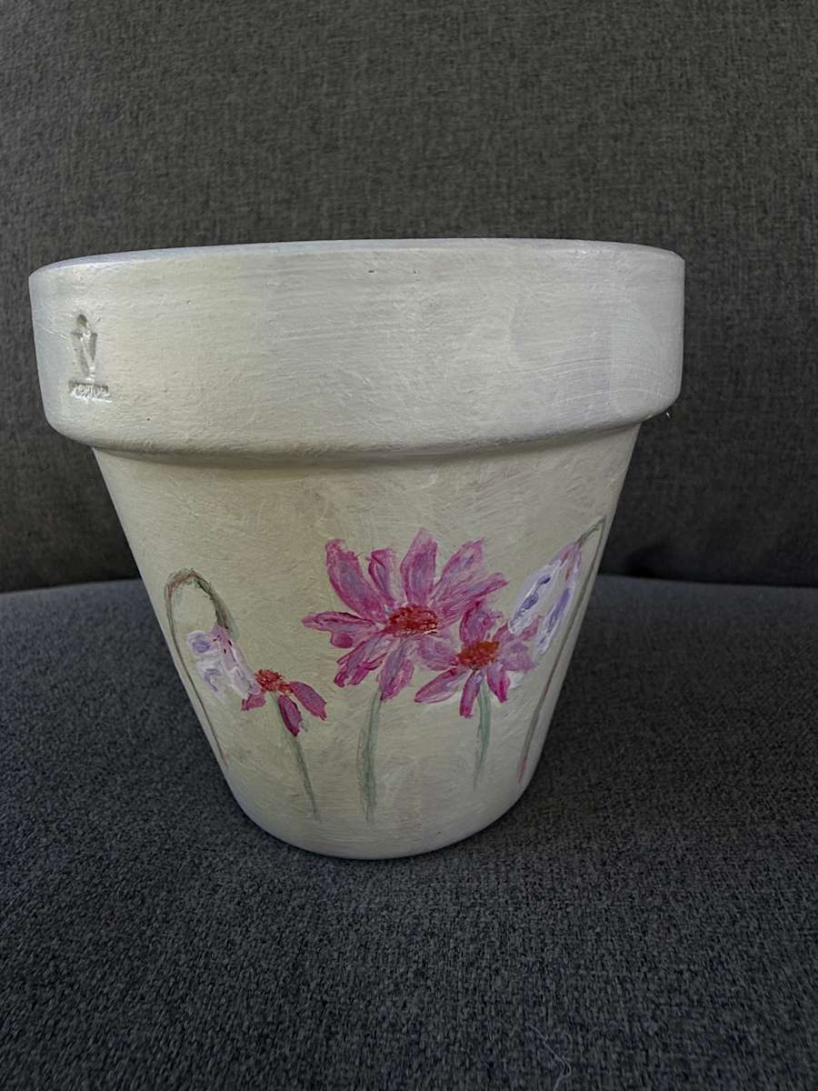 Spring Pot IV 4" by Karin Faris Hills, Image 1.