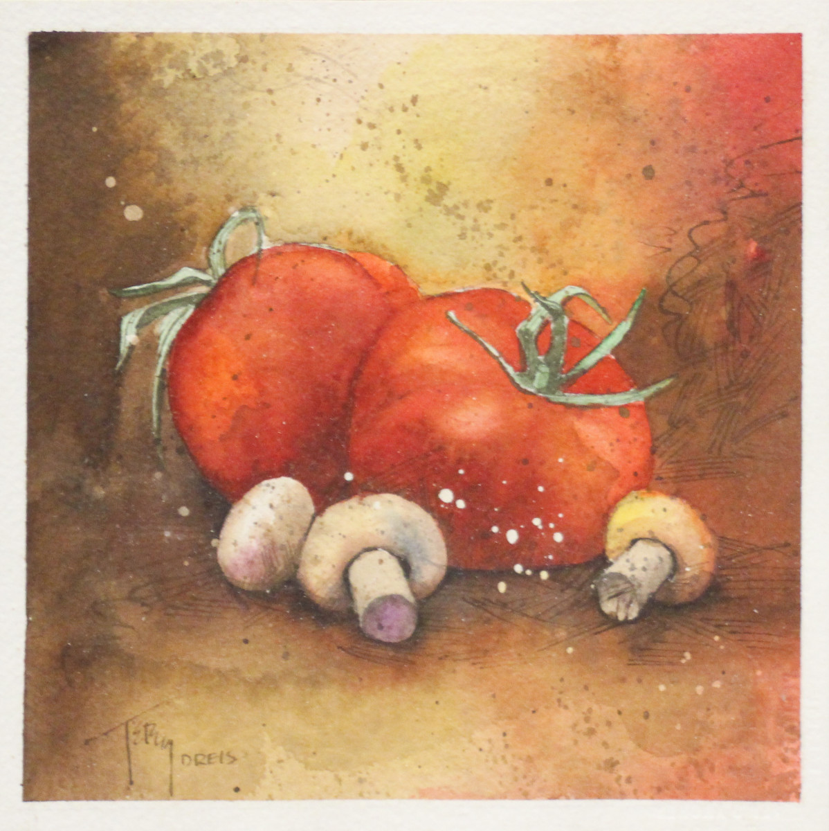Tomatoes and Mushrooms by Terry Dreis 