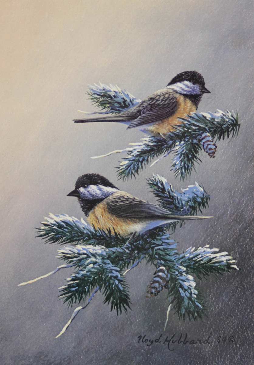 Chickadees by Floyd Hubbard, Image 1.