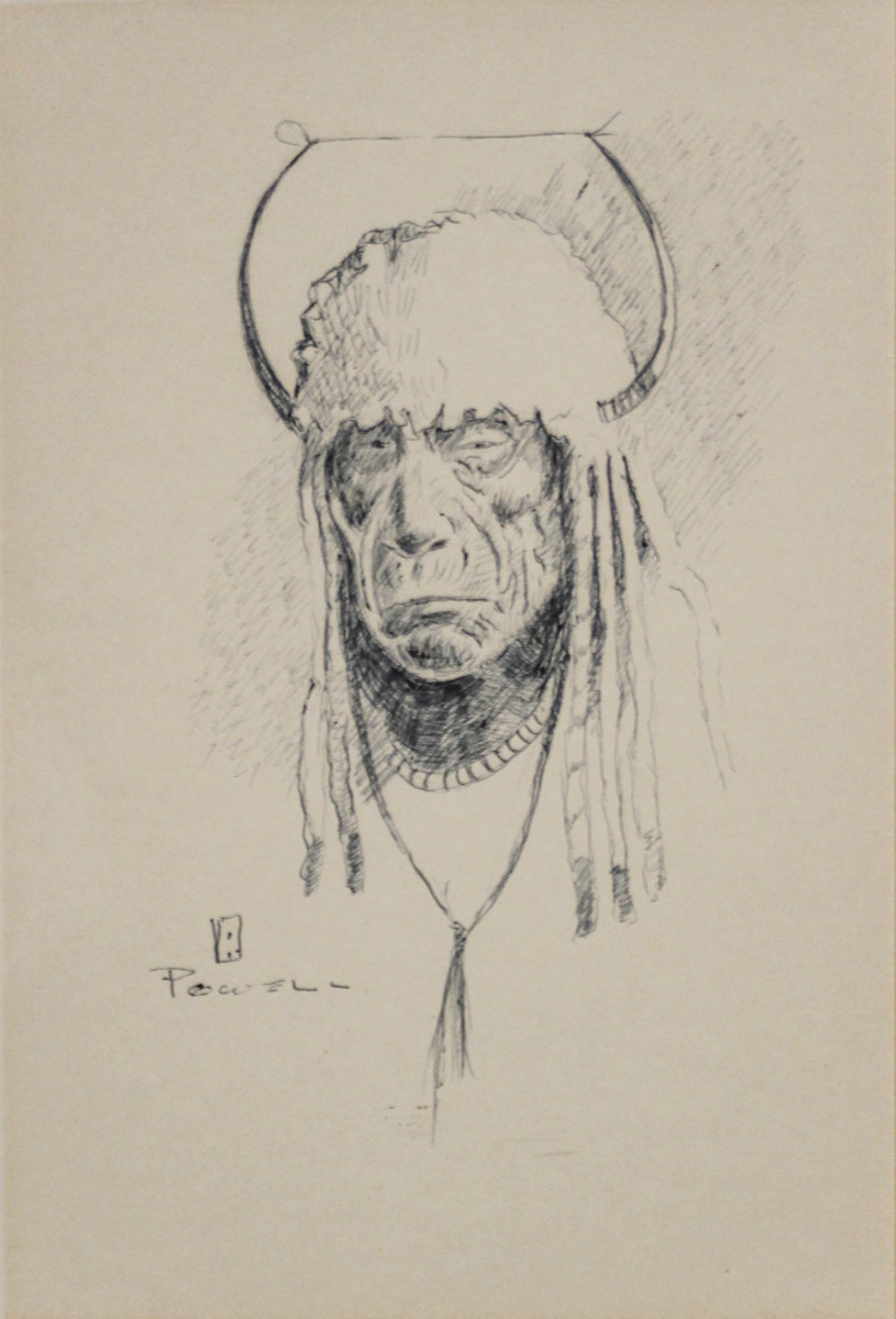 Flathead Native Man by unknown Powell 