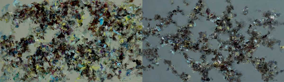 Symbiosis - Diptych by Charles Chau  Image: Combined view of diptych