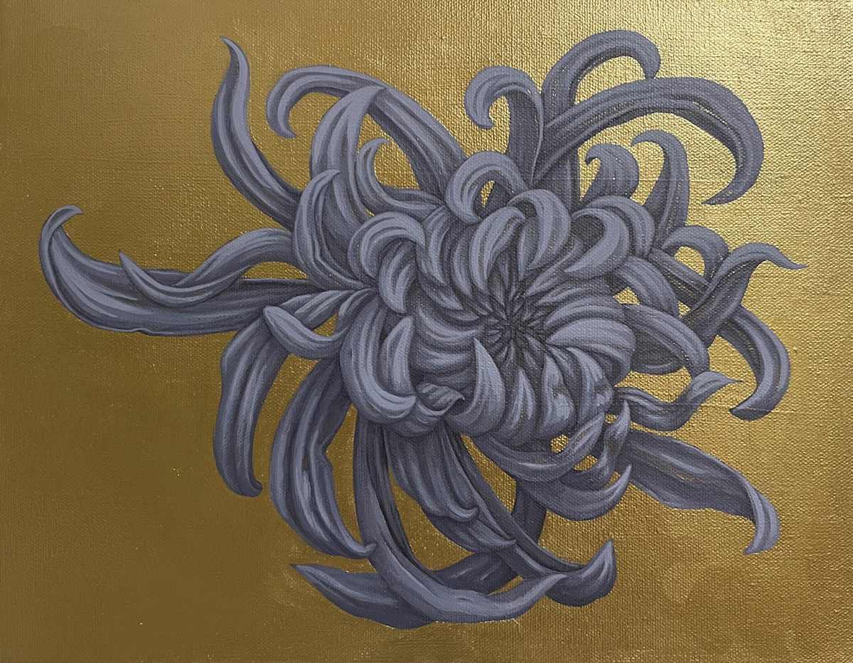 Elegant Turbulence II by Nicci Sevier-Vuyk  Image: Elegant Turbulence II, acrylic pop art floral painting
