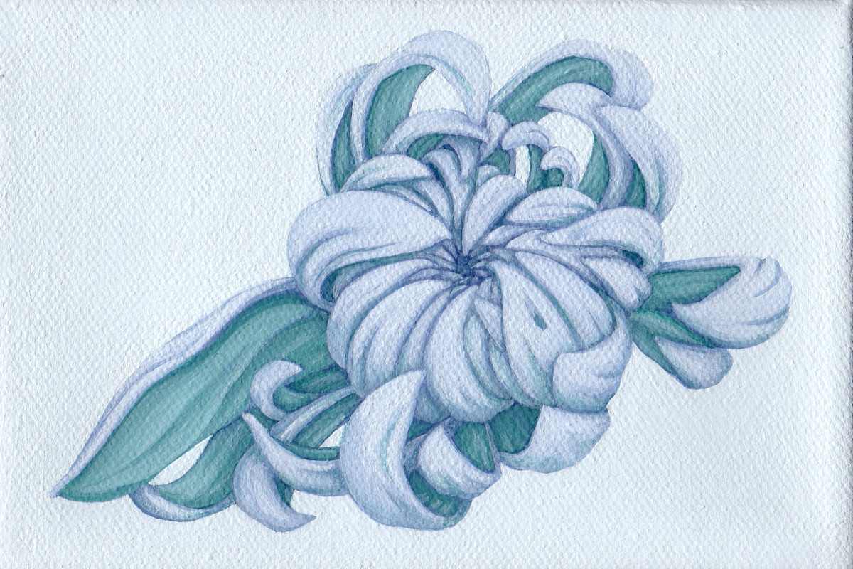 Topaz Reflection X by Nicci Sevier-Vuyk  Image: Topaz Reflection X, acrylic pop art floral painting