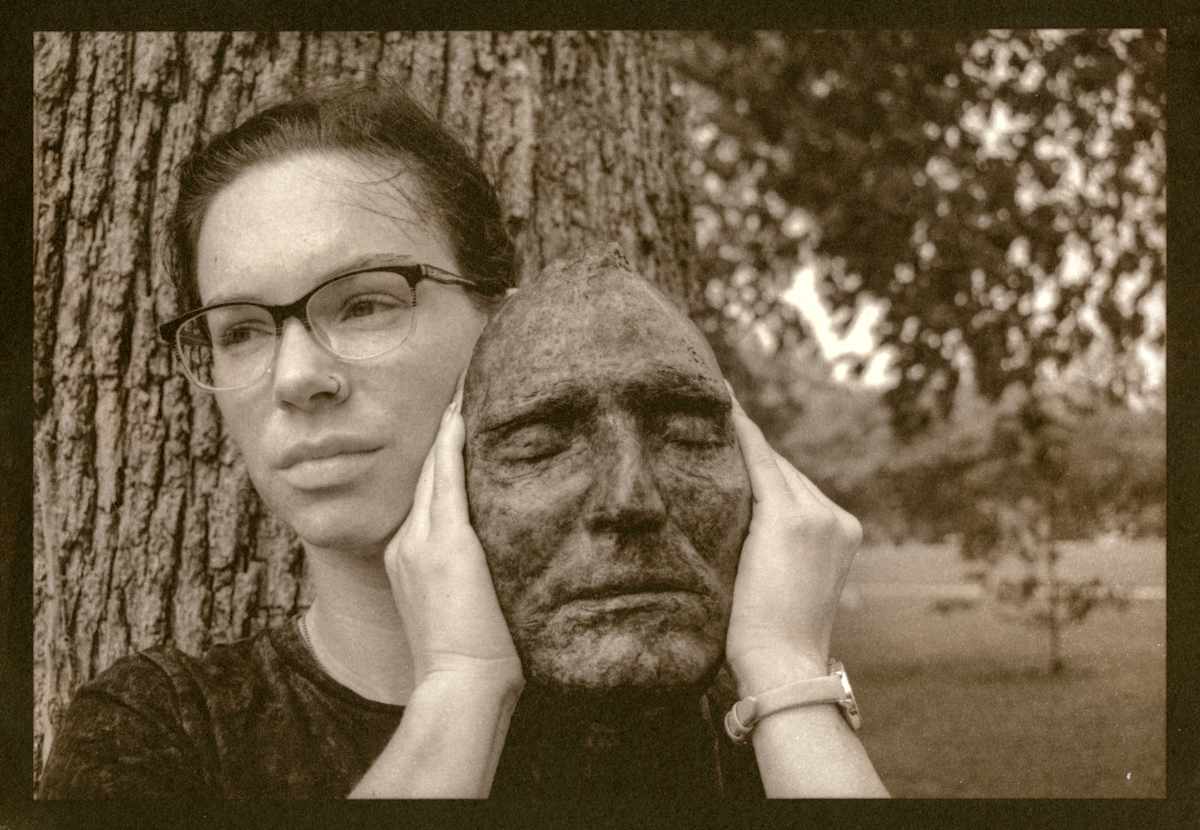 Alexis With Death Mask of Robert Phillips of Pittsburgh by William Garvin 